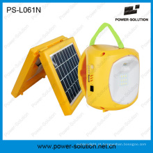 Lanterna solar da solução 4500mAh / 6V do poder com o carregador do telefone para acampar ou iluminação de emergência